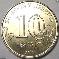 Moeda de 10 pesos da Argentina