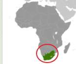 Localização da África do Sul no continente africano