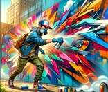 A arte urbana é também conhecida como street art (arte de rua).