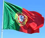 Bandeira de Portugal hasteada em Lisboa, capital do país