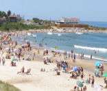 Praia no Uruguai: dia de verão com temperatura levemente alta