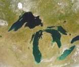Grandes Lagos: imagem de satélite
