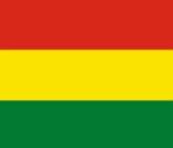 Bandeira da Bolívia hasteada em La Paz
