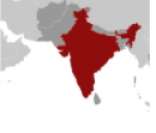Localização da Índia no continente asiático