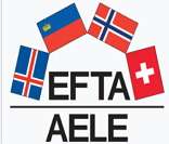 Logotipo da EFTA com as bandeiras dos países membros