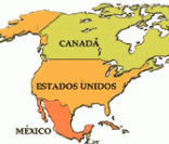 Mapa do Continente Norte-Americano