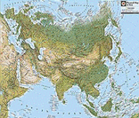 Mapa físico da Ásia