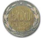 Moeda de 500 pesos chilenos