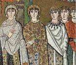 Mosaico bizantino da época do imperador Justiniano