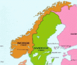 Mapa Da Península Escandinava Ilustração do Vetor - Ilustração de colorido,  continente: 183931830