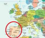 Localização da Península Ibérica na Europa