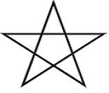 Pentagrama: símbolo usado por algumas crenças pagãs.
