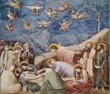 A lamentação, obra de Giotto, representante do Trecento