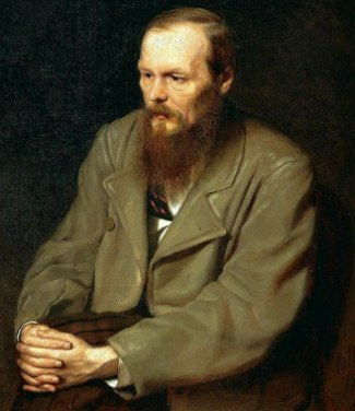 Retrato pintado do escritor russo Fiódor Dostoiévski