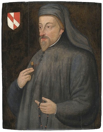 Geoffrey Chaucer Retrato do escritor medieval inglês Geoffrey Chaucer
