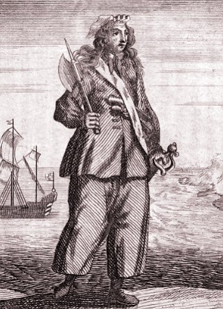 Mary Read Ilustração da pirata e corsária Mary Read