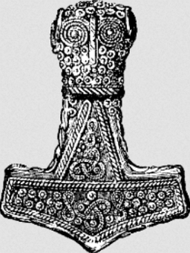 Ilustração do Mjollnir, martelo de Thor