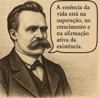 Ilustração representando a ideia de Vontade de potência de Nietzsche 