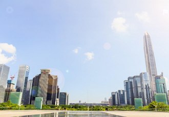 Foto da cidade de Shenzhen com prédios modernos