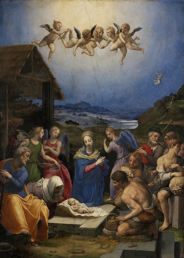Adoração dos pastores, obra de Agnolo Bronzino Adoração dos pastores, obra de Agnolo Bronzino