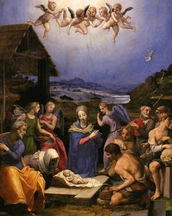 Adoração dos pastores, obra de Agnolo Bronzino