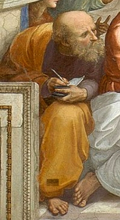 Pintura mostrando o filósofo Anaximandro de Mileto