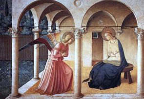 Anunciação, pintura de Fra Angélico