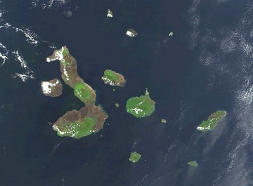 arquipélago de Galápagos Imagem aérea do arquipélago de Galápagos
