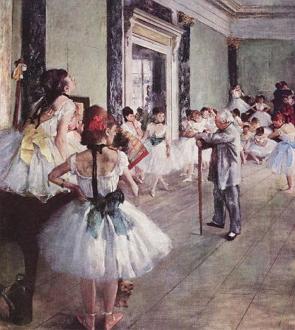 A aula de dança, pintura de Degas