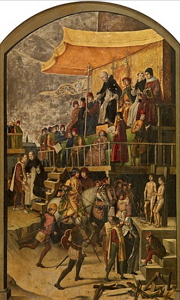 Auto de Fé da Inquisição, obra de Pedro Berruguete, 1475 .