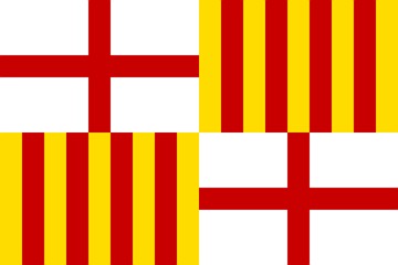 Bandeira da cidade de Barcelona