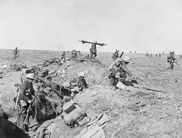 Soldados brit&acirc;nicos na Batalha do Somme