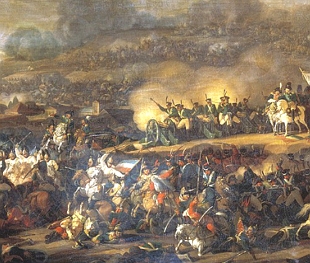 Pintura mostrando a Batalha das Nações