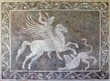 Belerofonte e Quimera Belerofonte sobre um cavalo matando a Quimera