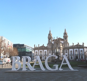 Foto da região do centro histórico de Braga