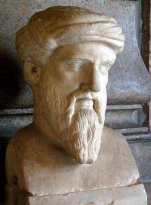 Busto do filósofo e matemático grego Pitágoras