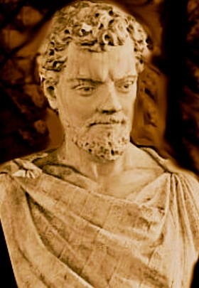 Busto do filósofo e poeta romano Lucrécio