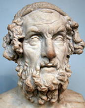 Busto do poeta grego antigo Homero