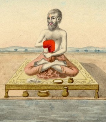 Pintura do sábio e filósofo hindu Cápila Pintura do sábio e filósofo hindu Cápila