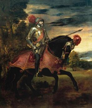 O imperador Carlos V. na batalha de Muhlberg, obra de Ticiano