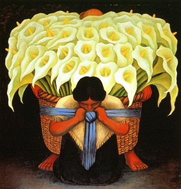 Carregador de flores, obra neorrealista de Diego Rivera Carregador de flores, obra neorrealista de Diego Rivera