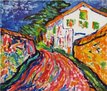 Casa em Dangast (1908), obra de Erick Heckel Casa em Dangast (1908), obra de Erick Heckel