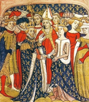 Casamento medieval Imagem de um casamento na Idade Média