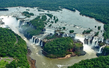 Cataratas do rio Iguaçu Foto aérea das Cataratas do rio Iguaçu
