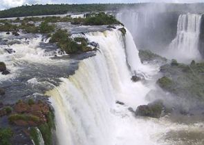 Foto aérea das Cataratas do rio Iguaçu