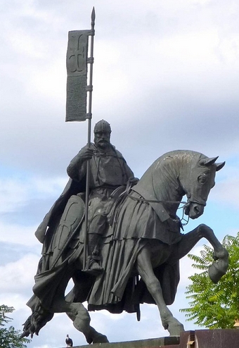 Estátua de um cavaleiro templário Estátua de um cavaleiro templário