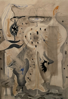 Pintura de Rothko mostrando de forma abstrata uma cena de batismo