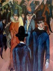 Cena de rua em Berlim, obra de Ernst Ludwig Kirchner