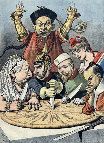 Charge sobre o Imperialismo na China Charge sobre o Imperialismo na China, europeus dividindo a China