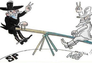Charge sobre a política do café com leite Charge sobre a política do café com leite